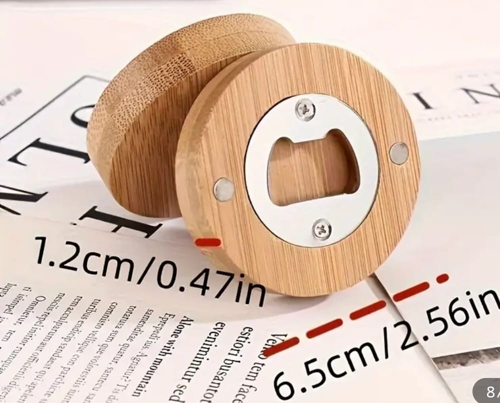 Bamboo Magnetic Bottle Opener