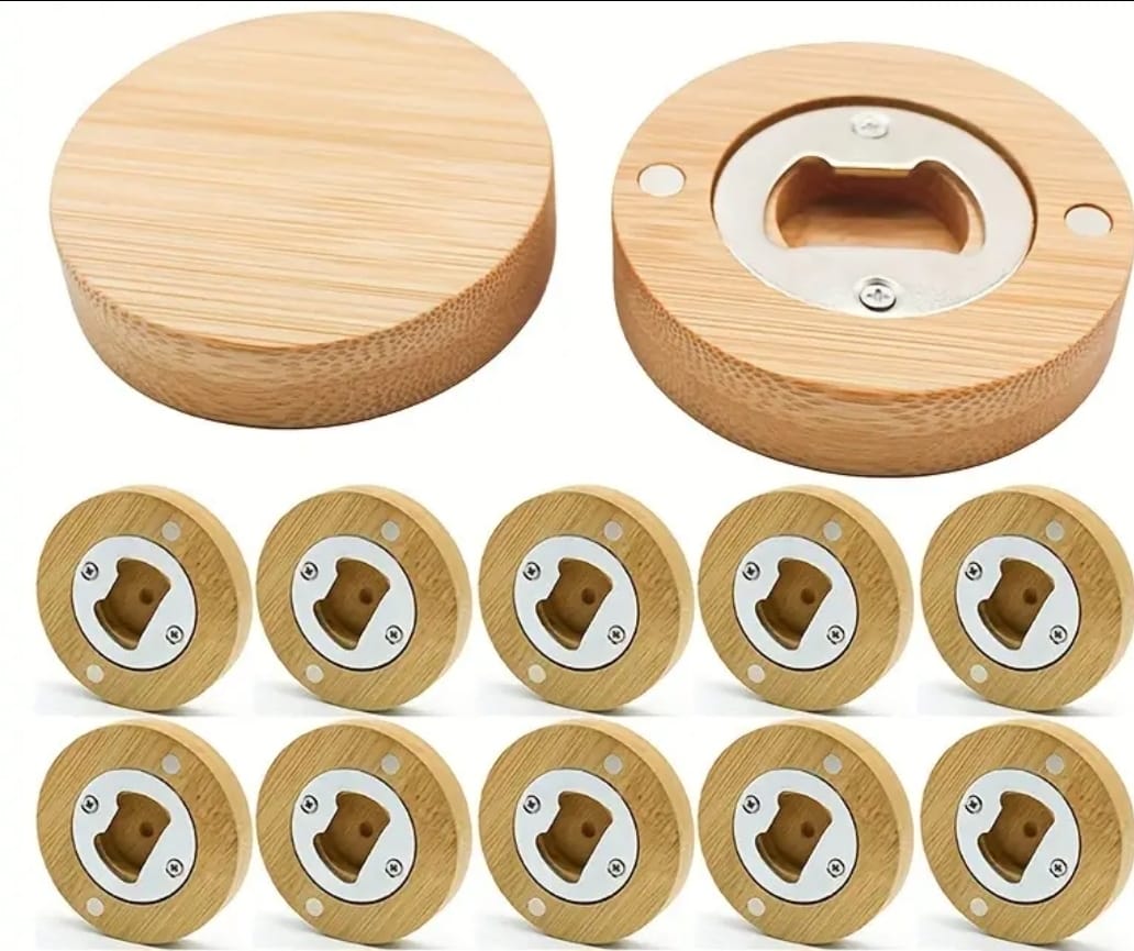 Bamboo Magnetic Bottle Opener